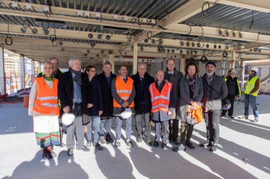 Visite du chantier Chalucet par les équipes Camondo, la villa Noailles, Hubert Falco et Jacques Bianchi