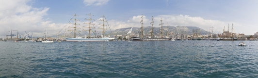 Vue générale des bateaux