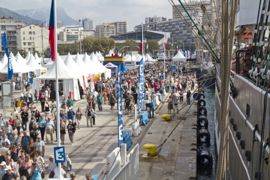 Arrivée des bateaux