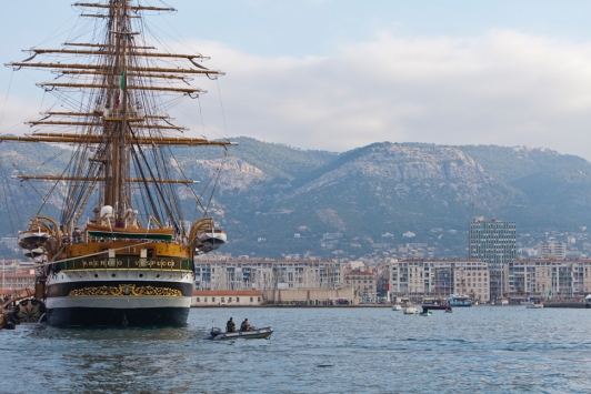 Arrivée des bateaux