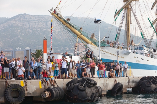 Arrivée des bateaux